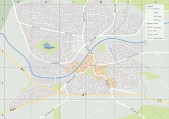 Obraz premium Close-up of world map structure