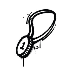 Graffiti Spray medal on isolated white background