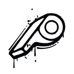 Graffiti Spray whistle on isolated white background