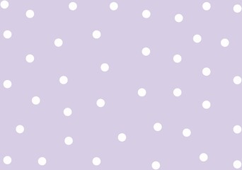 Lavender flat design pattern is displaying repeating white polka dots in grid formation