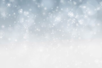Snowflakes against gray background