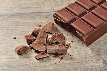 Barra de chocolate com lascas