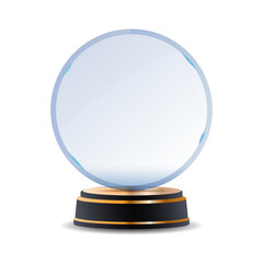 Luxury glass prize with bronze accents. 3D realistic award for top performer, champion or corporate excellence. Use for digital design, presentations, or social media.