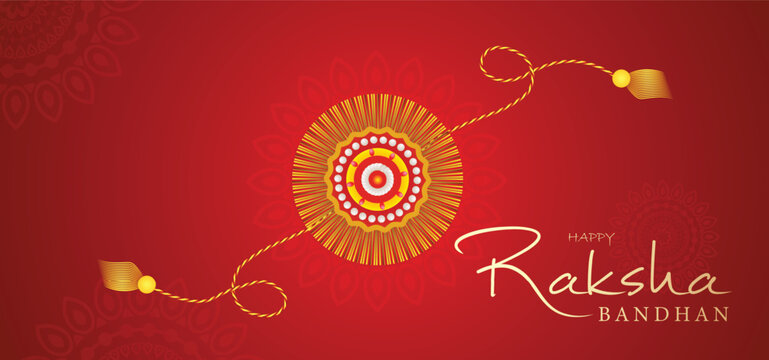 happy Raksha Bandhan Indian festival vector poster