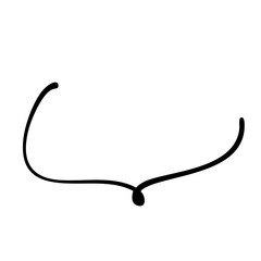 手描きのかわいい吹き出し。落書きのようなラフなベクターのスピーチバブル。