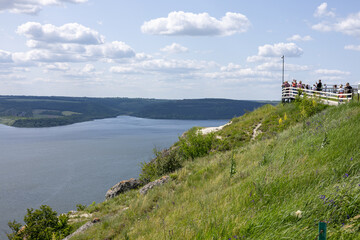 Landscape by the water on a summer day