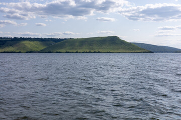 Landscape by the water on a summer day