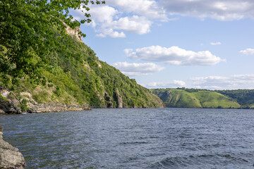 Landscape by the water on a summer day