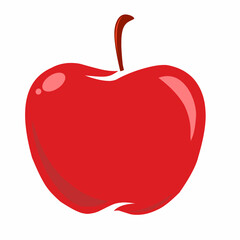 red apple vector illustration
