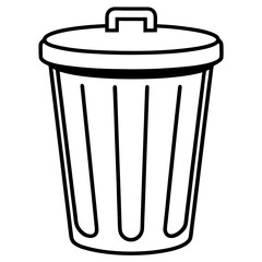 Flat Style Delete Bin Symbol 