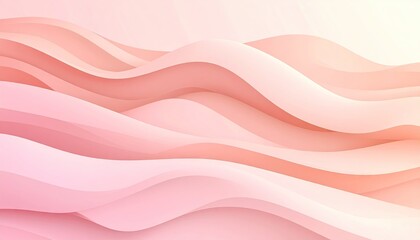Obraz premium Abstract wavy shapes in pastel pink