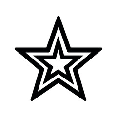 Obraz premium Black and White Starburst Icon Graphic, Double Lined Shape