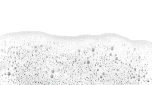 Realistic soap foam with bubbles. Shampoo soap foam isolated on transparent white background. frothy bubbles with soft texture. hygiene, cleaning product design elements. PNG, Cutout