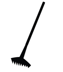 Cute cartoon hand drawn vector rack silhouette.