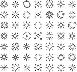 shooting star silhouette on white background