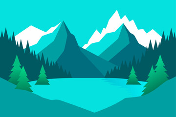 Fototapeta premium winter mountain landscape