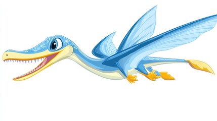 Cartoon pterosaur in flight