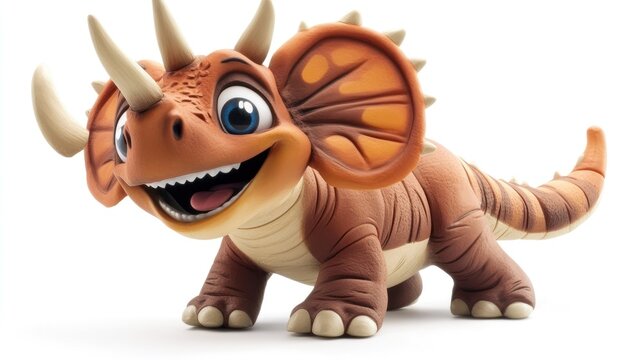 Cute cartoon dinosaur, friendly stance