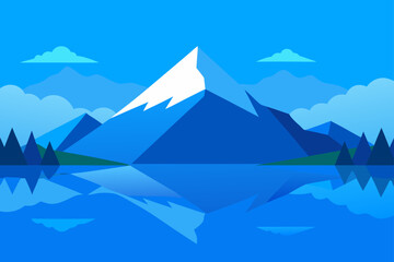 mountain landscape vector illustration