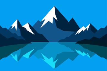 Fototapeta premium mountain lake and mountains