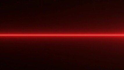 A dark scene with a vibrant thin red line resembling a laser beam stretching horizontally across the frame - Powered by Adobe
