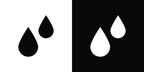 Fototapeta premium Tear drop icon Flat Vector illustration. Simple black symbols