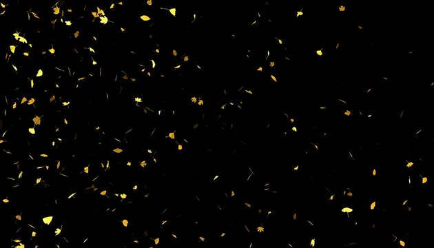 Gold confetti on a black background - Powered by Adobe
