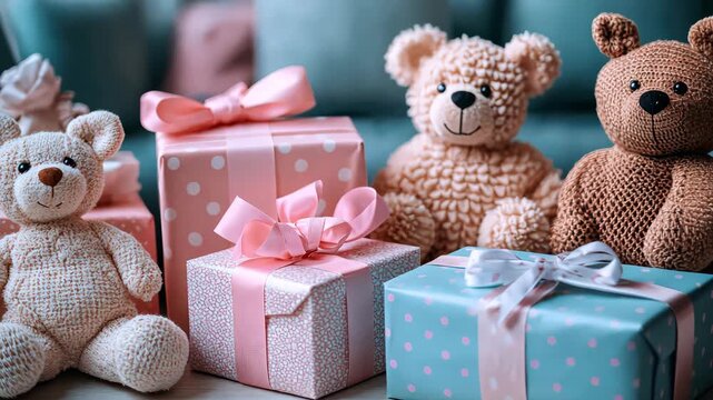 Charming teddy bears and gifts, perfect for capturing the magic of baby showers and first birthdays
