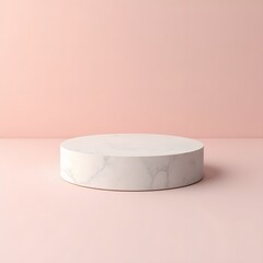 White podiums, palm leaf, podium,  minimalist podium with  shadow. empty cosmetic presentation stage.,