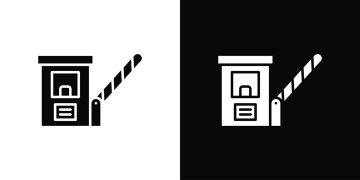 Road toll icon Flat Vector illustration. Simple black symbols