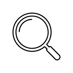 Isolated magnifying glass on white background, a tool for search, exploration, and discovery, offering optical zoom and magnification to enlarge objects