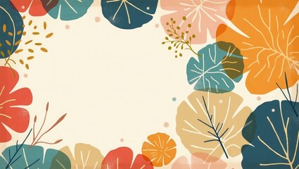 Hand-Drawn Scandinavian Patch Border Background