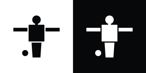 Foosball icon Flat Vector illustration. Simple black symbols