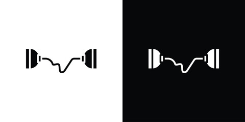 Exercise bands icon Flat Vector illustration. Simple black symbols