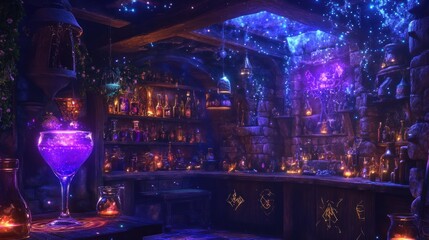 Enchanted fantasy bar interior design