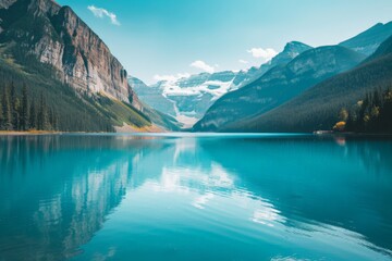 Naklejka premium landscape of tranquil lake