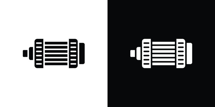 Car alternator icon Flat Vector illustration. Simple black symbols
