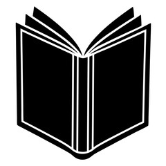 An open book with visible pages, isolated on a white background