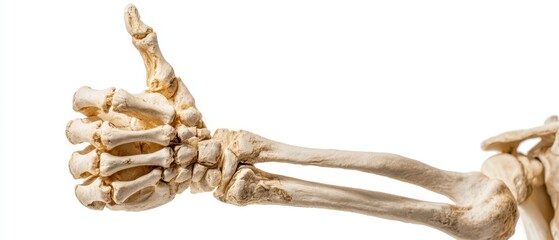 The Skeleton Hand Giving a Thumbs Up Gesture for Positive Feedback