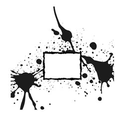 Ink Grunge Rectangle Border SVG 04