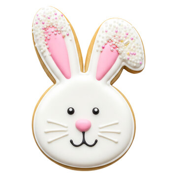 Easter bunny cookie image: decorated rabbit treat
