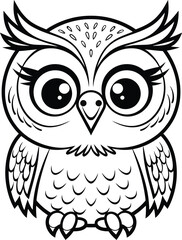 "Cute Cartoon Owl Illustration"