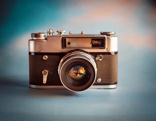 retro vision classic vintage camera on a stylish background