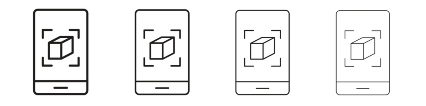 Ar apps icon design template for web and mobile UI element