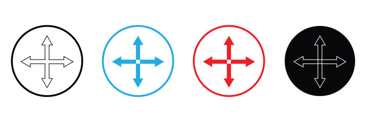 Inward arrows pointing to center. Epicenter icons set. Inward arrows collection. Inward arrow vector set. EPS 10 .  © Micro  Vector Market
