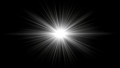 Radiant burst of light against a dark background