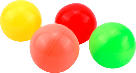 colorful balls on transparent background