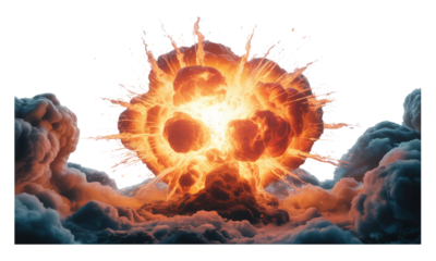 Fiery Explosion, Intense Heat and Smoke Dynamic Visual