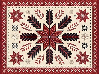 Traditional Nordic folk pattern