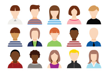 Diverse Avatar Collection: A curated collection of diverse avatar portraits, showcasing individuality and a spectrum of identities, ready for digital integration.